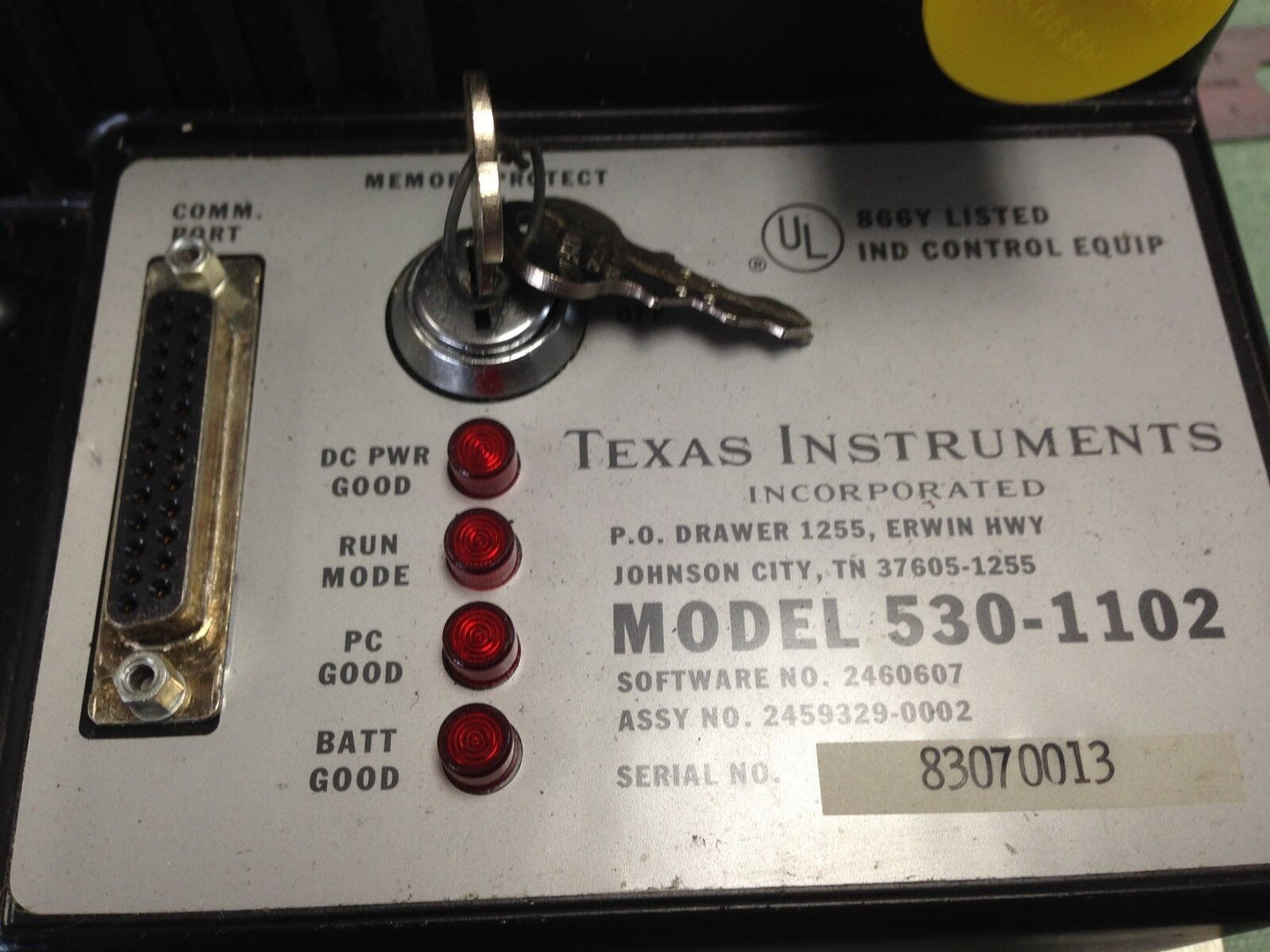Texas Instruments 530-1102 Plc Controller Module 2Key,530, 110/220Vac, 300Va,Ss