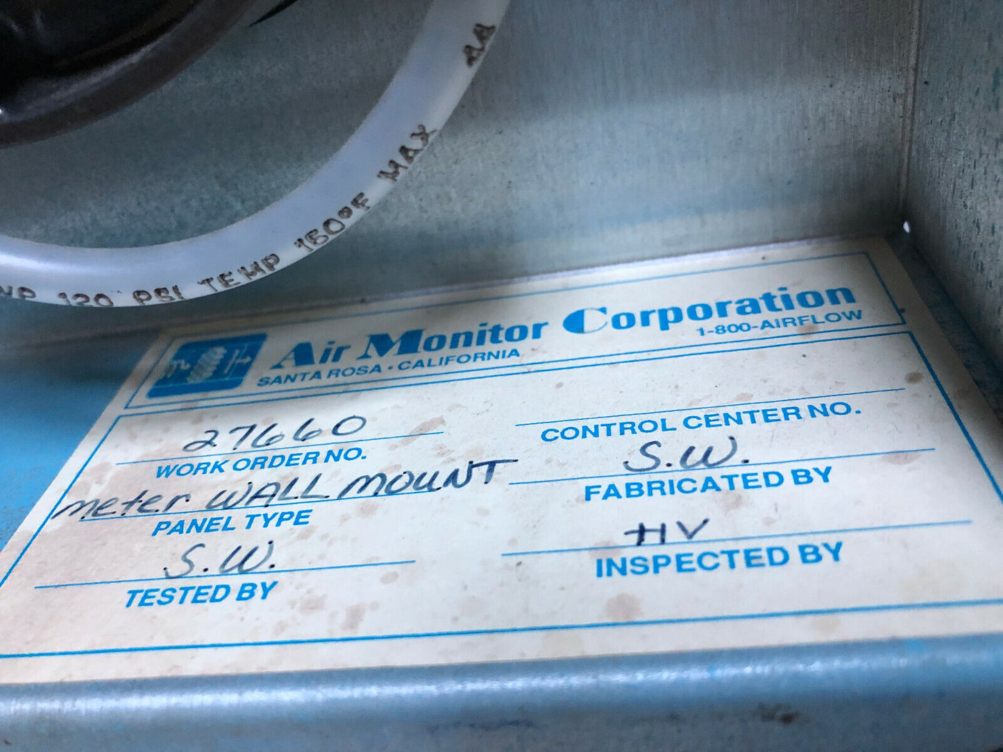 Air Monitor M-2157 Cfmx100,Fpmx1000 Meter Wall Stationary 20-125Cfm,Type-S,Cg