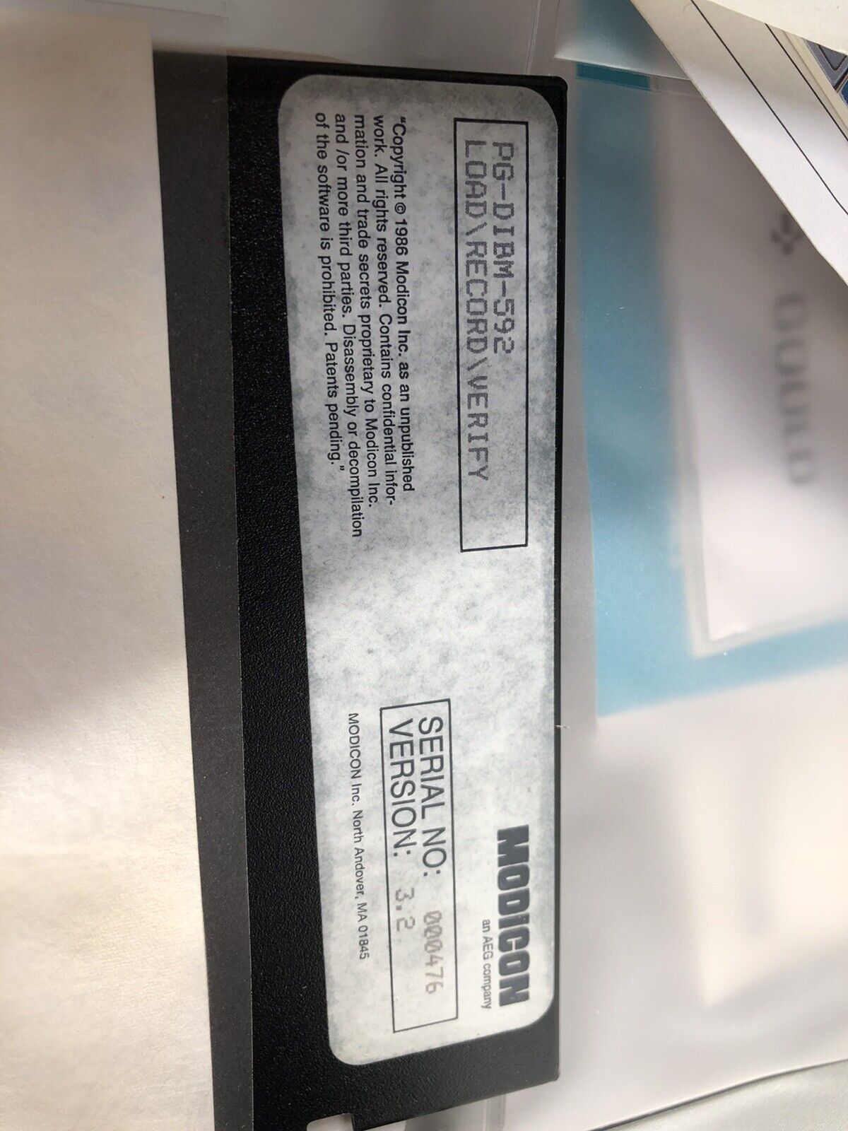 Modicon Sw-Cs9d-1Db,Pg-Dibm,Control Support Module Software For Ibm Manual,Ac