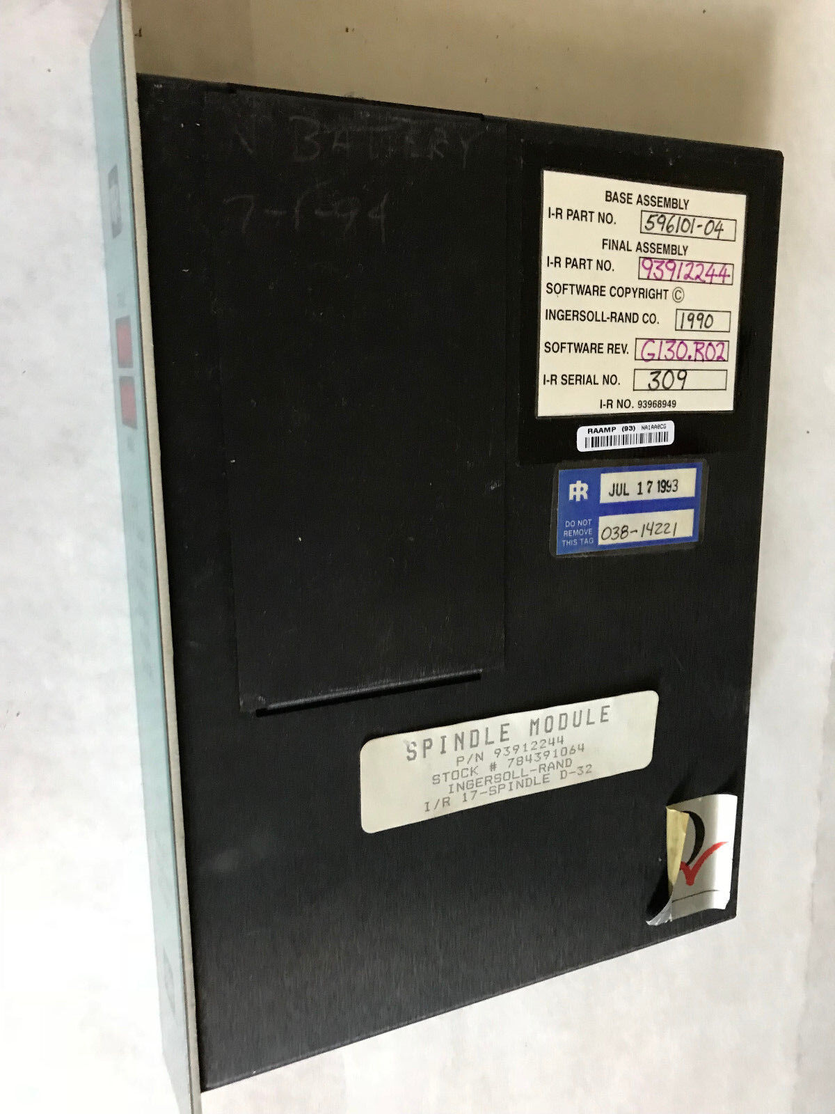 Ingersoll-Rand 93912244 Spindle Module Ingersoll Rand 596101-04,93912244,Ep