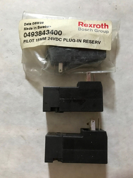 Lot 3 Rexroth 049-384-340-0 Mecman Pneumatik 24V Dc 2W,Pilot 15Mm Switch,St