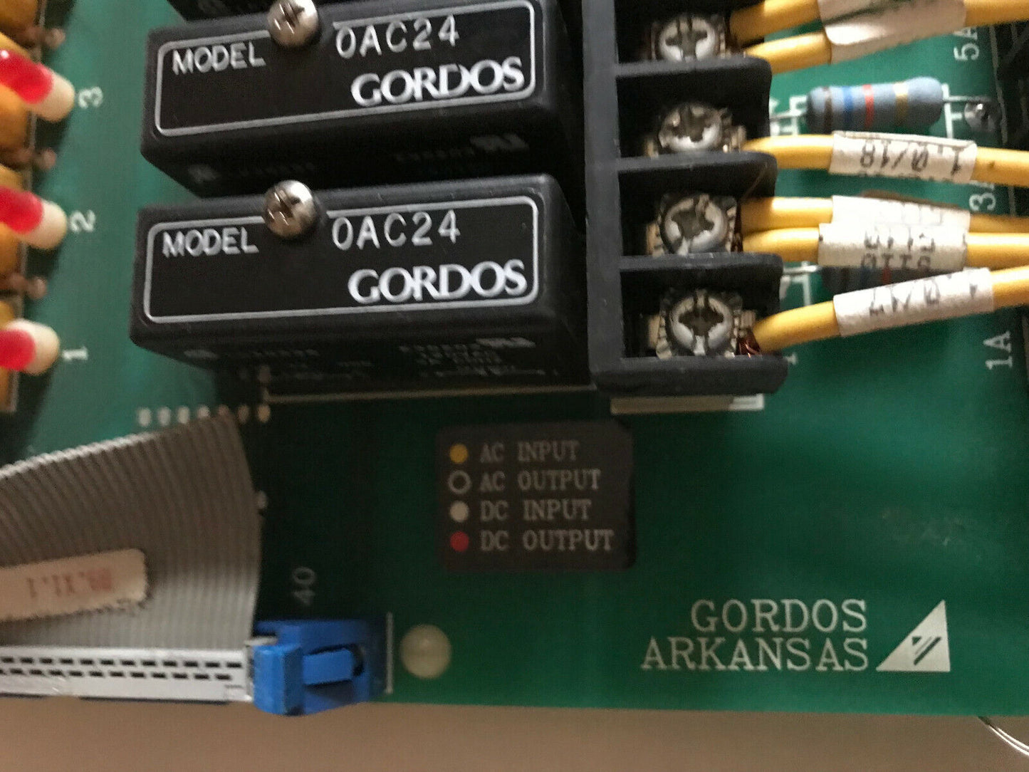 Gordos Ny9200 0005-M Relay Board,Gordos Arkansas Ny9200 0005-M,Iac24,Oac24,Sn