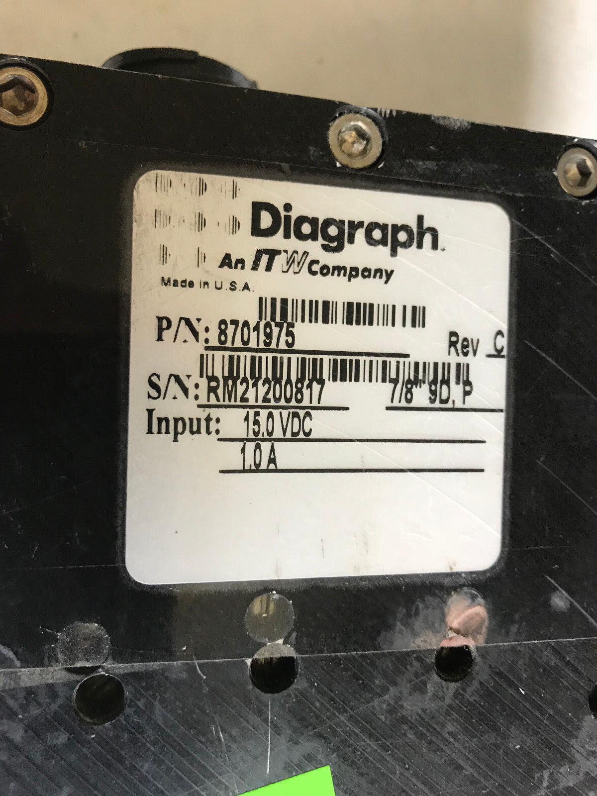 Diagraph Ink Jet System,98-245-2041,Diagraph 8701975 Ink Jet System Print Head