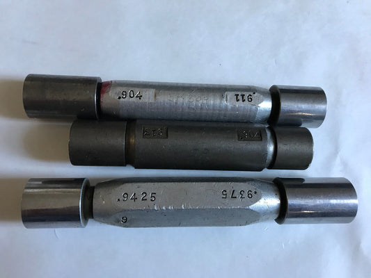 Lot The Pipe Machinery Go No Go Plug Gage .904,.911,904,.913,.9425,.9375,Sa