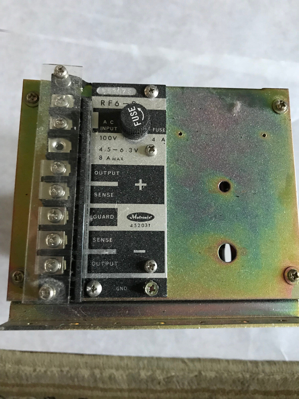 Metronix Rf6-8 Metronix 452031 Rf6-8 4.5-6.3Vdc Power Supply,Es