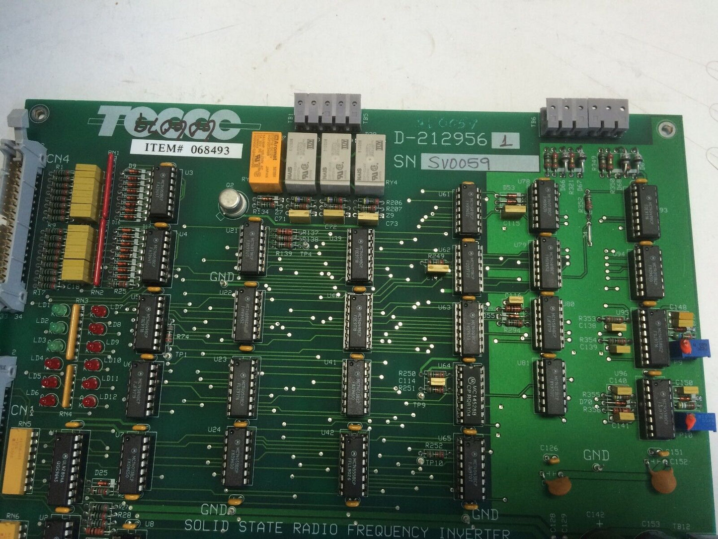 Tocco D-212956 Cnc Solid State Radio Frequency Inverter Board Tocco D-2129561,Fi