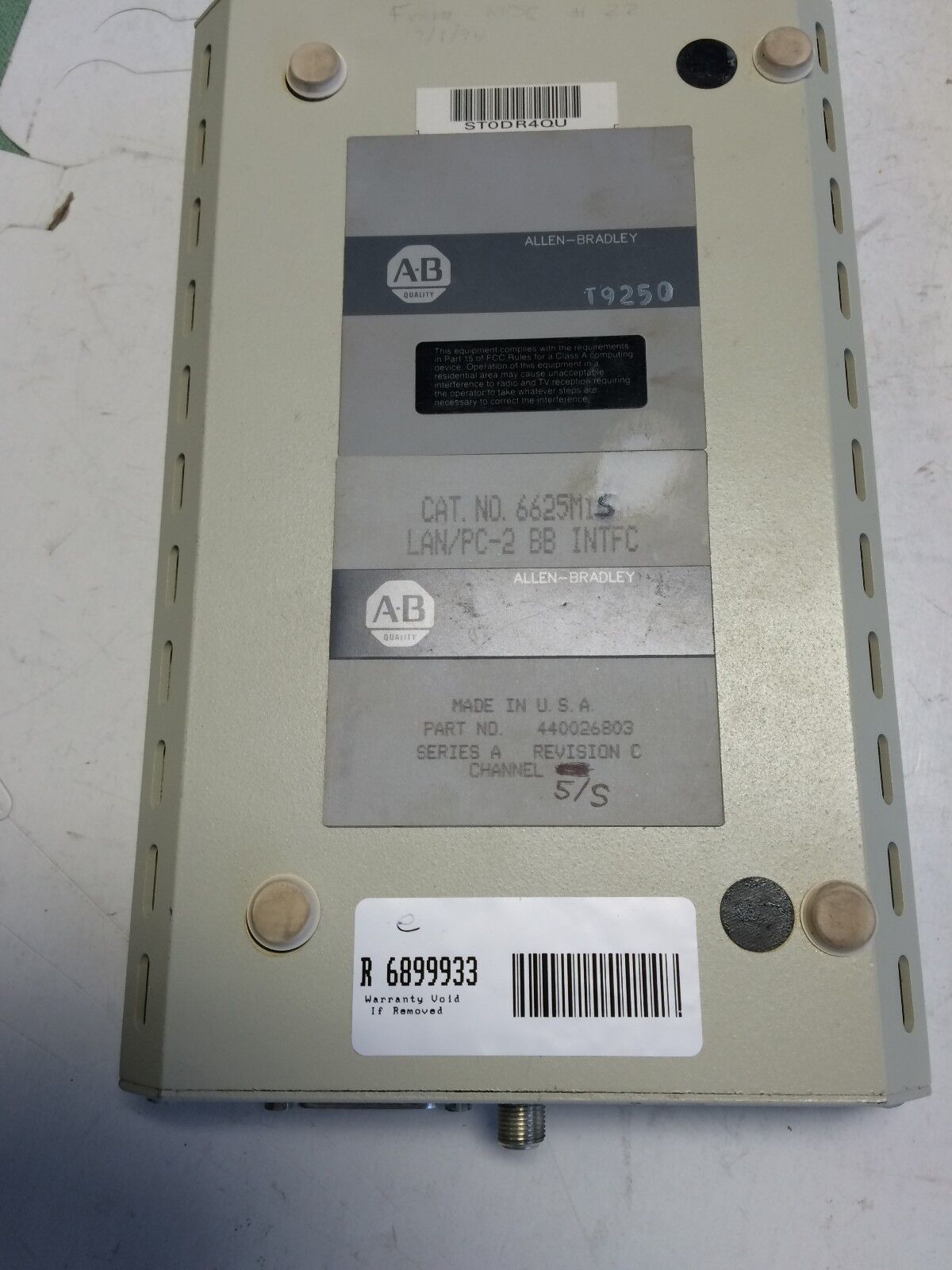 Allen Bradley 6625M1s,Lan/Pc-2 Bb Intfc 6625M1r,Band Interface,440026904,Cf
