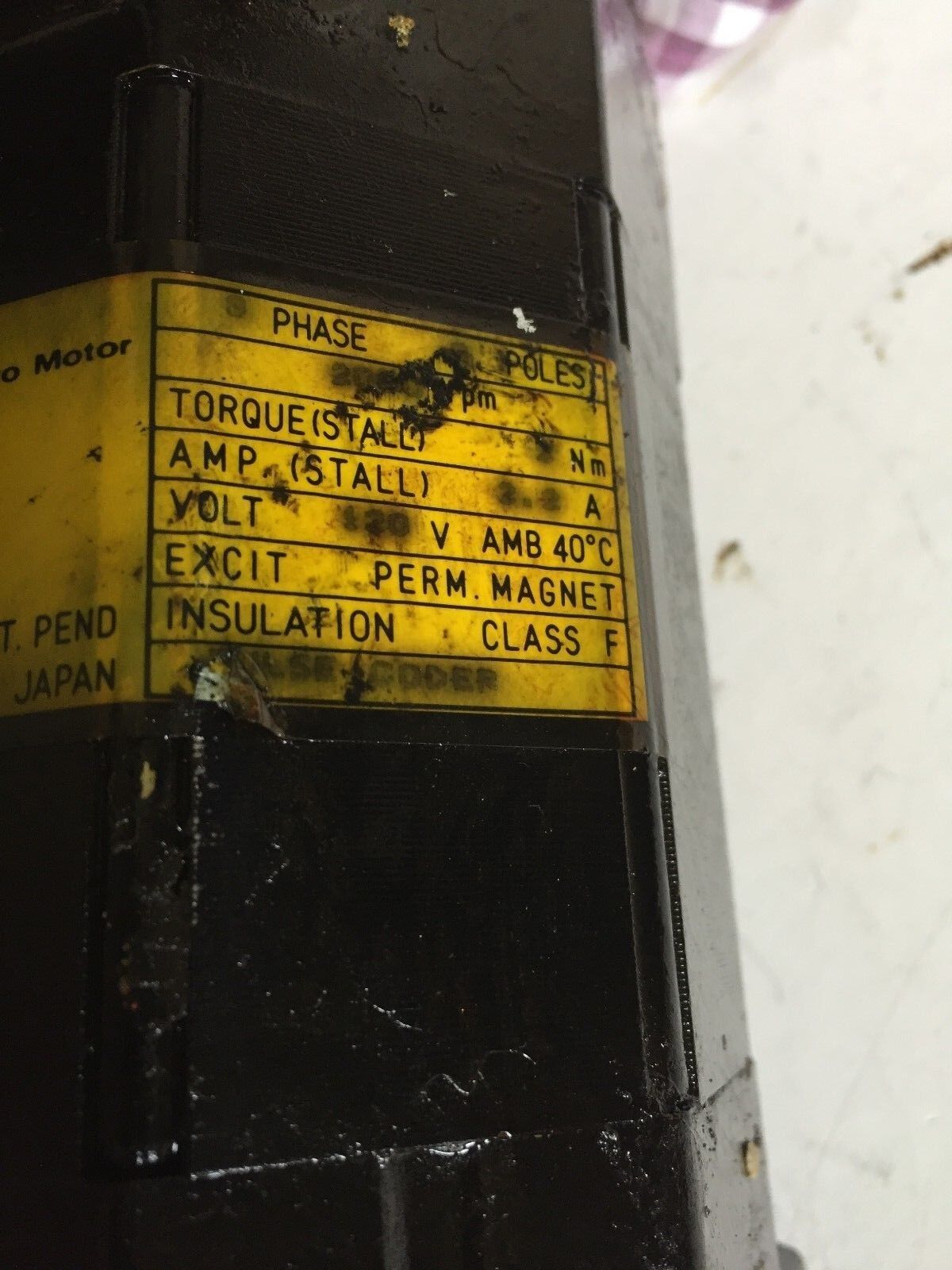 Fanuc A06b-0312-B002,1-Os,10S  Ac Servo Motor,120 V,3-Phase,Rpm: 2000,Br