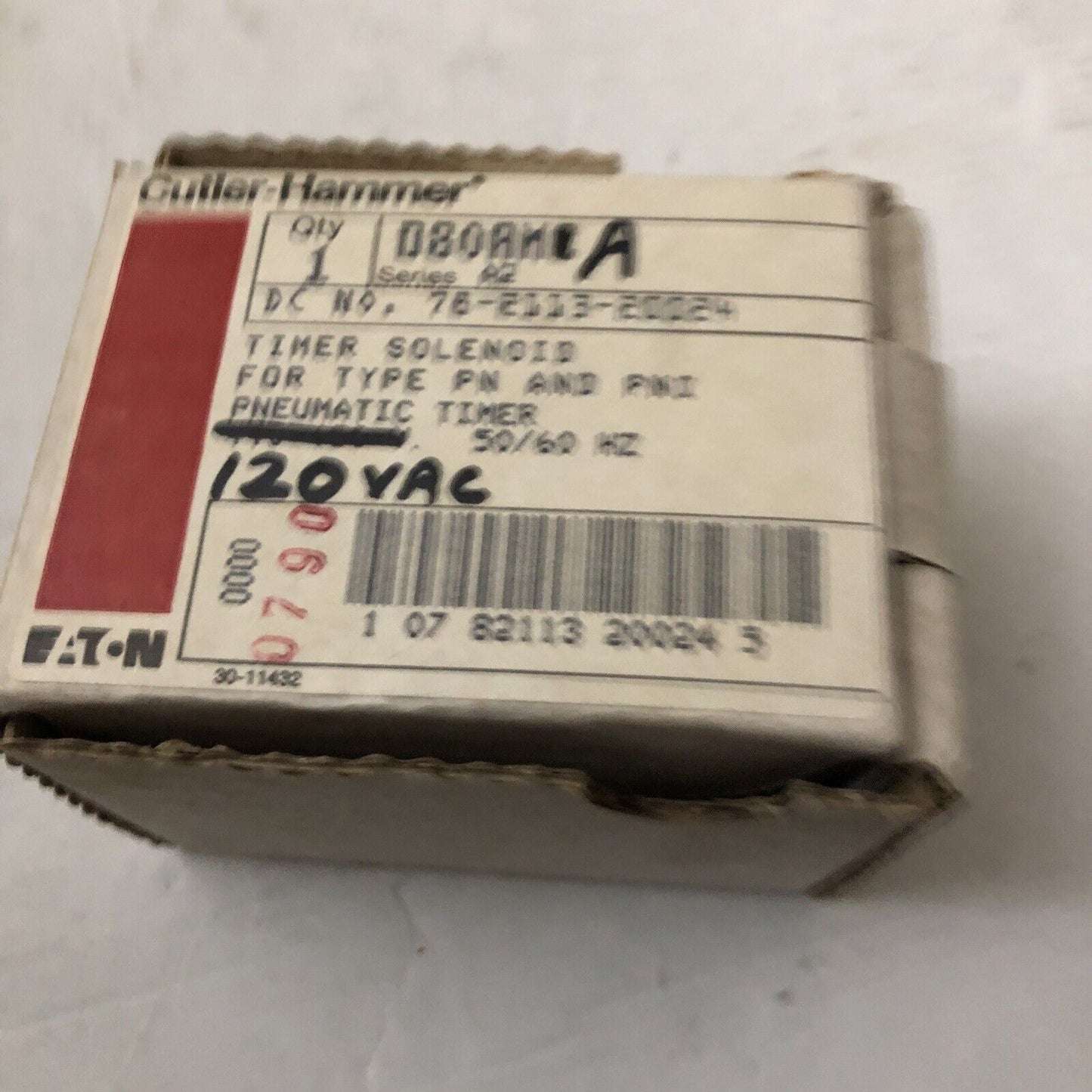 New Cutler Hammer D80am, Pd80am,Eaton Abt 110,120V Neumatic Timer 120Volt,Cr