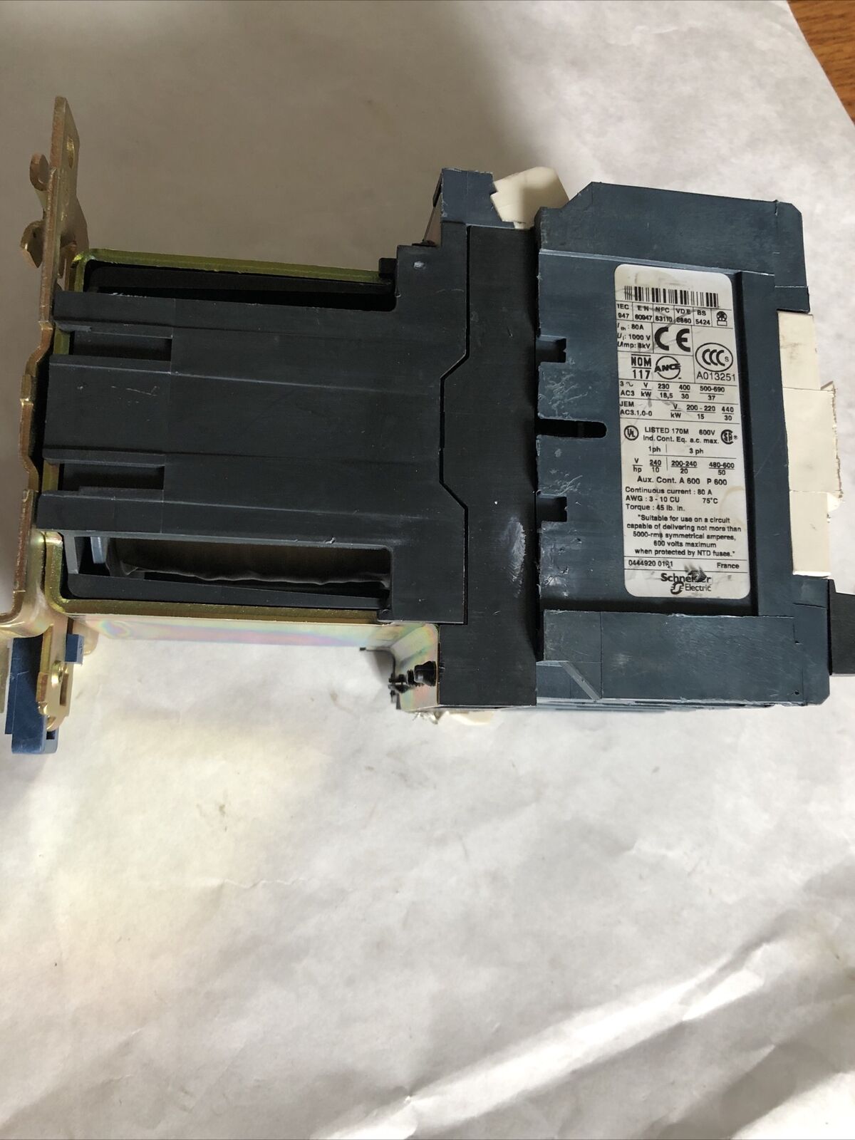 Telemecanique Lp1 D65004 Contactor 65Amp 4Pole 575Vac Iec,48V Coil,Bc