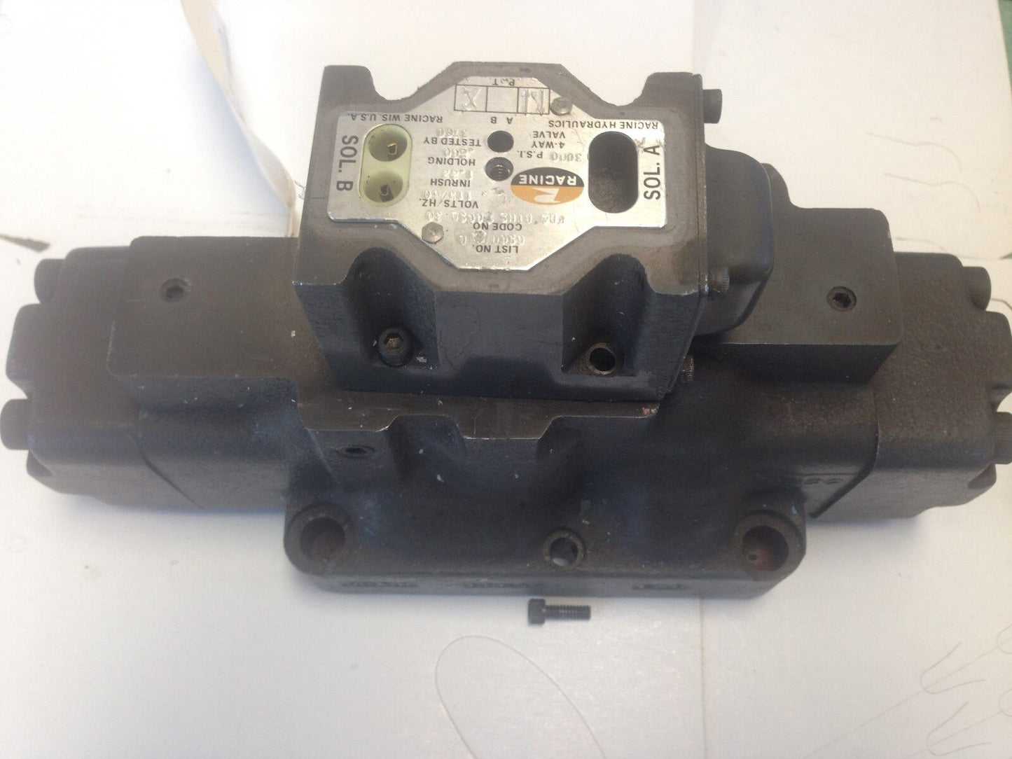 Racine Fd4 Bths 706Sd 30 Double-Solenoid 4Way Hydraulic Valve (Need Repair),Tn
