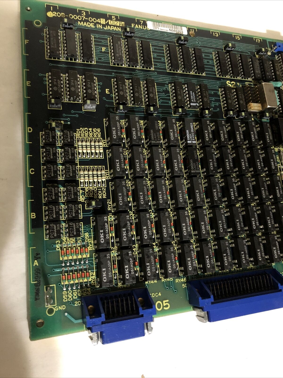 Fanuc A20b-0007-0045 /02A F6t/M Cnc Input/Output Control Board,A20b-0007-004,Dj