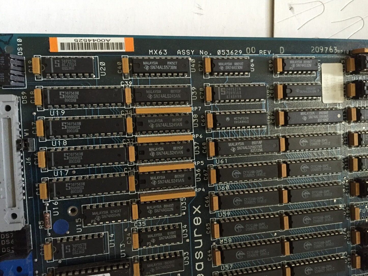 Measurex 08546401 Rev.A,Mx63,053629 Honeywell Mx63 Pcba / Mx63 Cpu,Tc