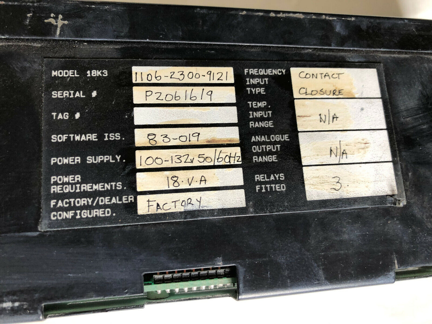 Kdg 18K3 1106-2300-9121 Batch Controller, 100-132 V (Parts Or Repair Only!!!),Ce
