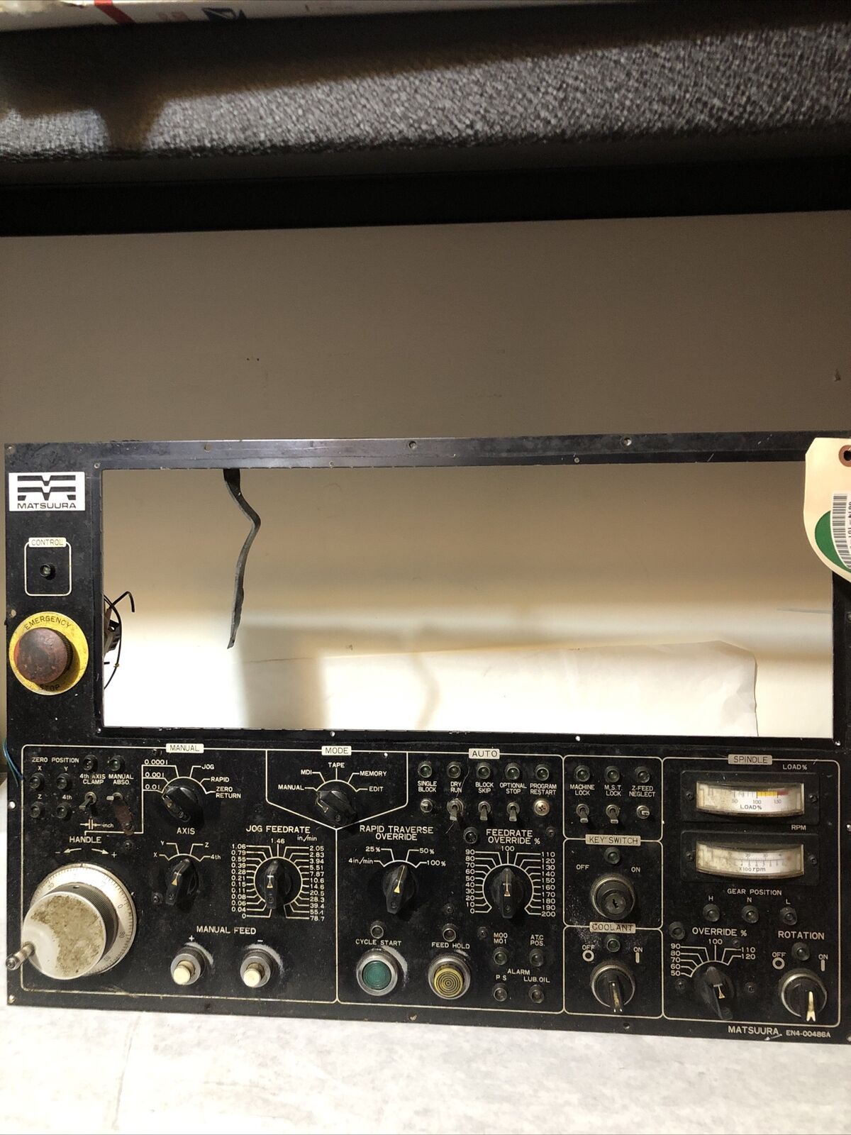 Matsuura En4-00486A Control Panel A860-0201-T001,Bz