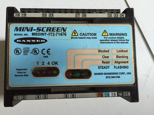 Banner Msdint-1T2-71476 Mini-Screen Controller ,Fl
