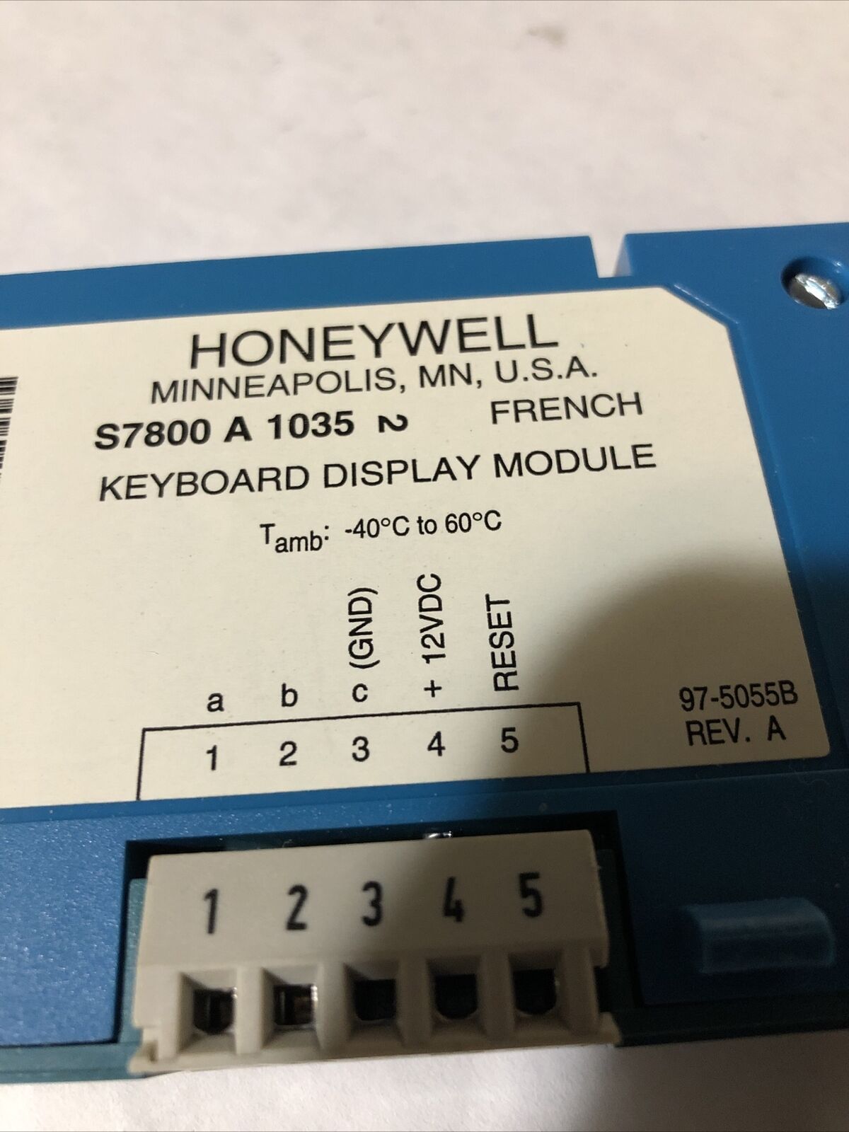 (French) Honeywell Burner Control French Keyboard Display Module S7800a1035,Bu