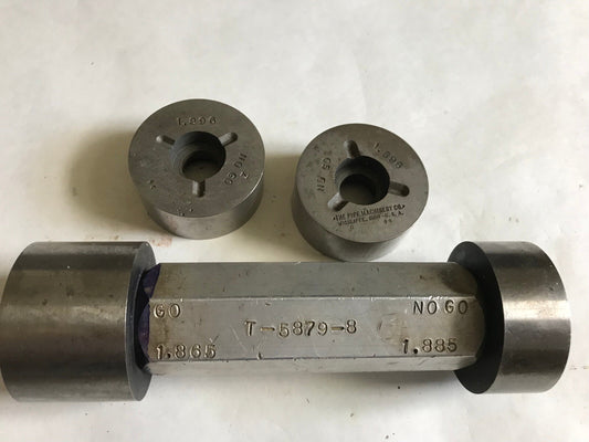 Lot The Pipe Machinery Go No Go Plug Gage 1.865 1.885  1.896 1.896,Ac