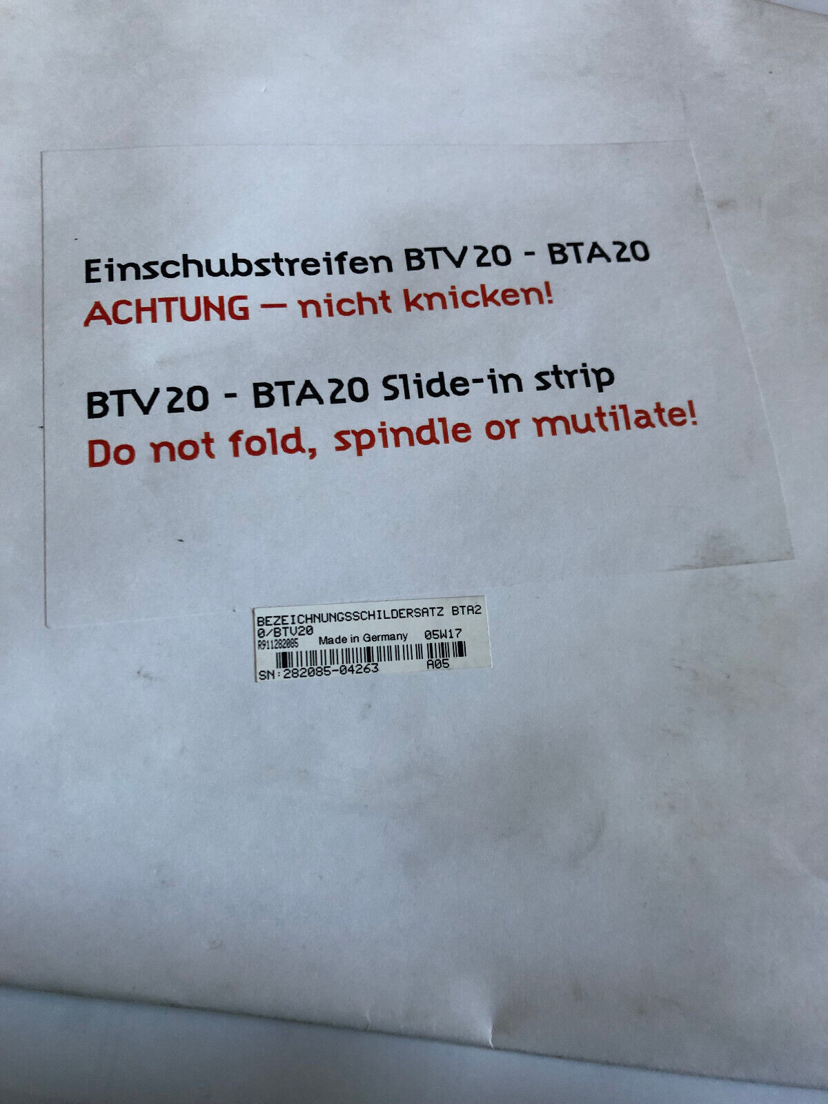 New Rexroth R911284935 Operator Panel,Rexroth Bta20.3-Na-Zp-Va-Bs,Ea,Eh