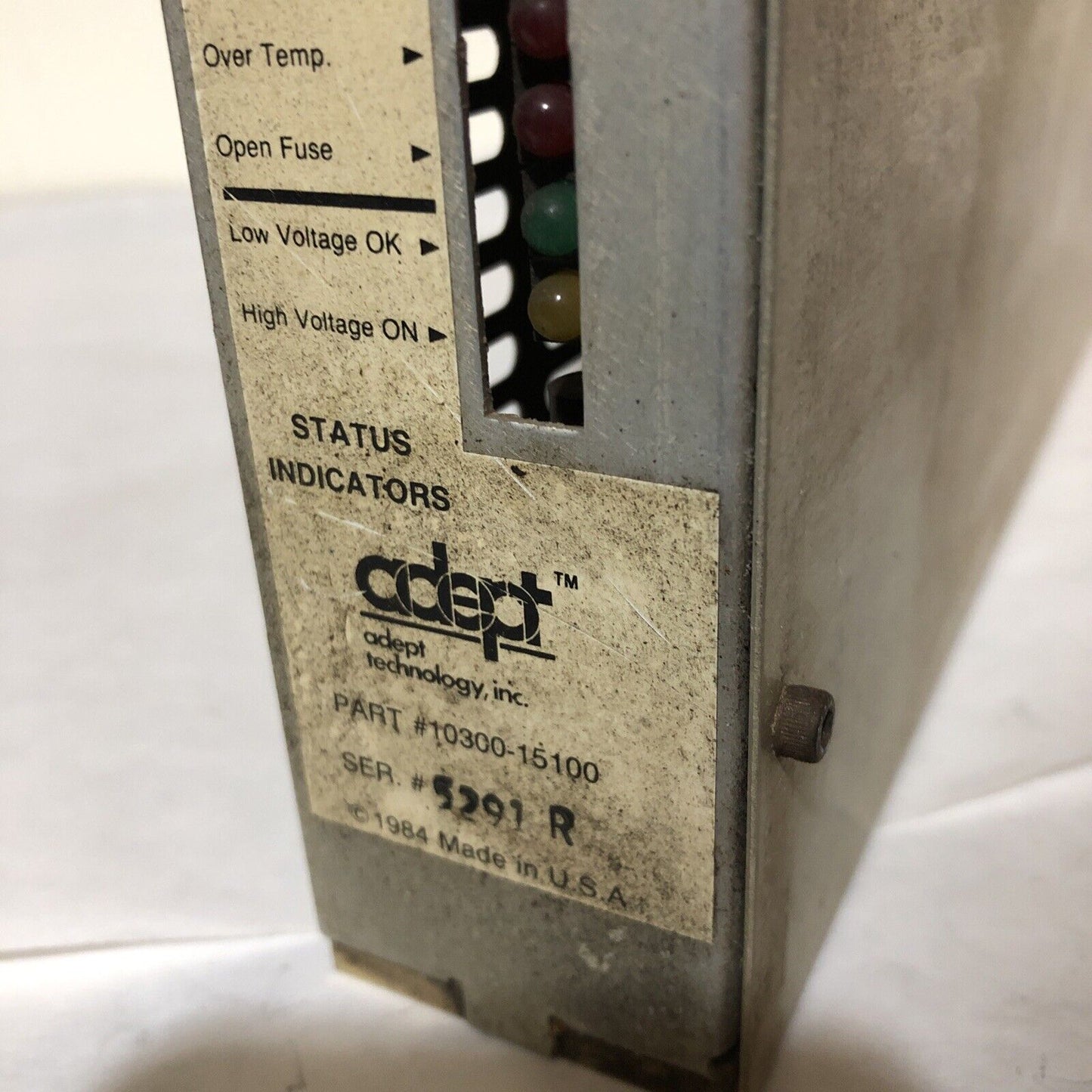 Adept 10300-15100  Servo Amplifier Control Module,Status Indicator,Fb