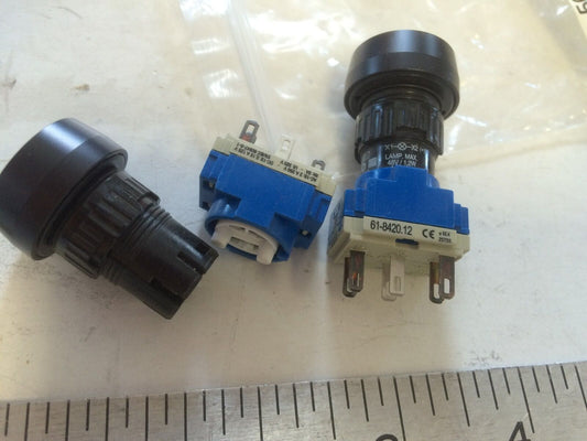 New Lot 2 Eao 61-1240.0, 61-8420.12, Pushbutton Switch Green,Ed