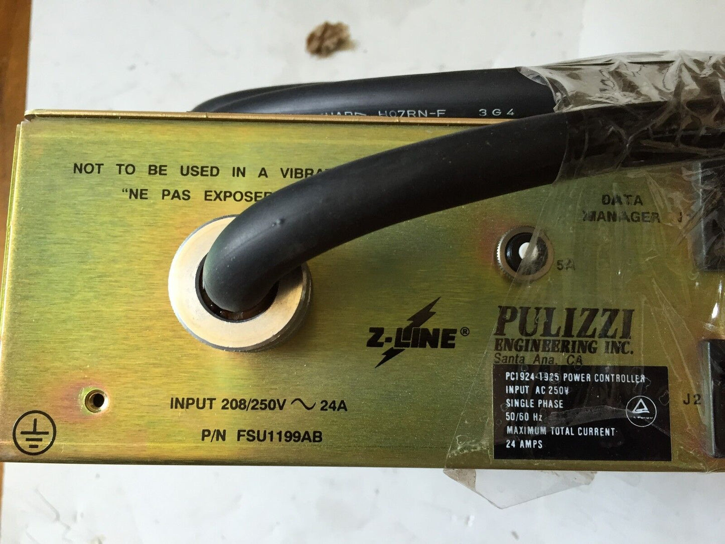 Pulizzi Pc1924-1925,H07rn-F,Fsu1199ab Power Controller 208/250V 24Amp 1Ph,Ch