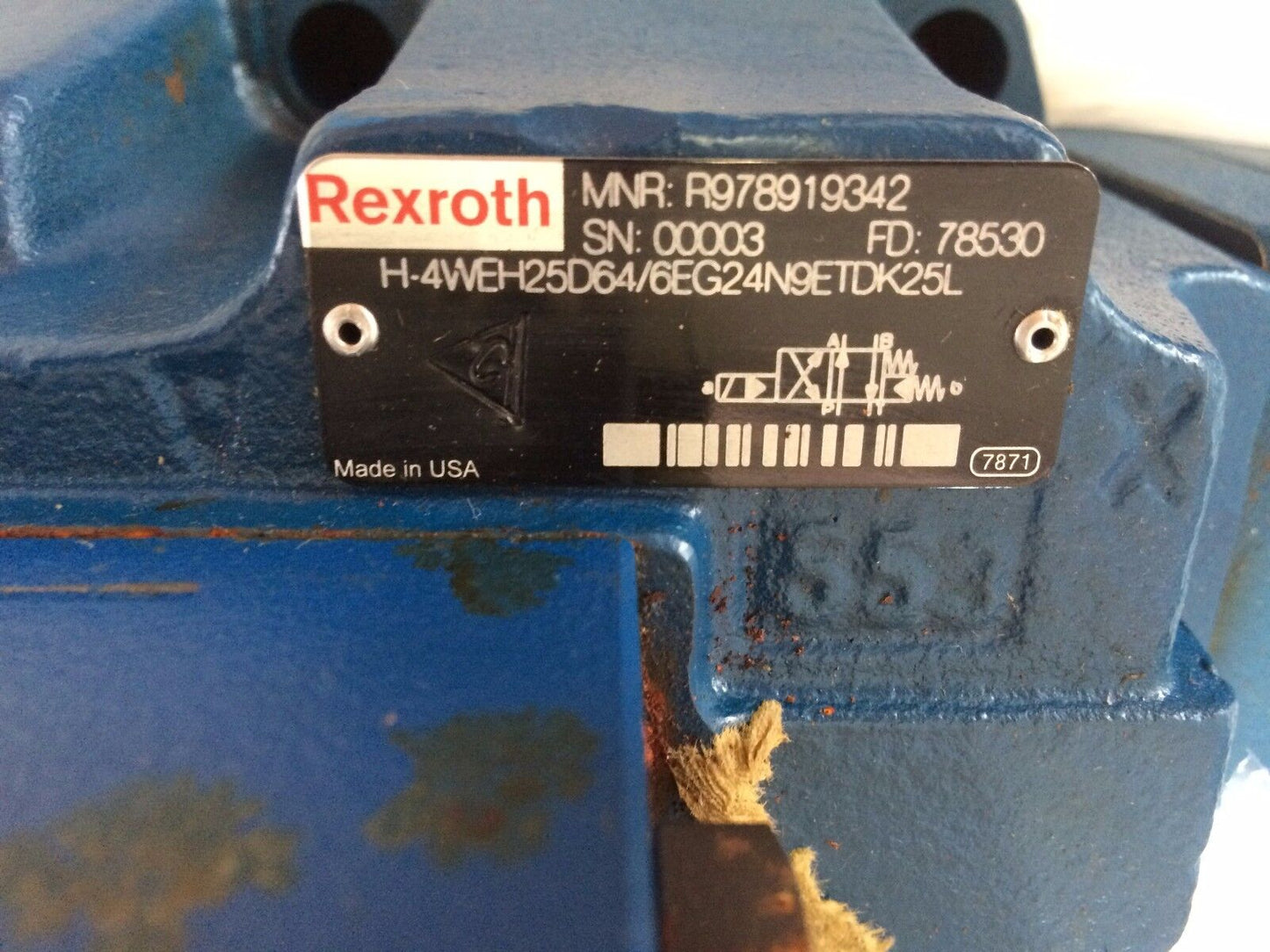 Rexroth 4We6d62/Eg24n9dk25l,H-4Weh25d64/6Eg24n9etdk25l Valve 24V,R978919342,Ap