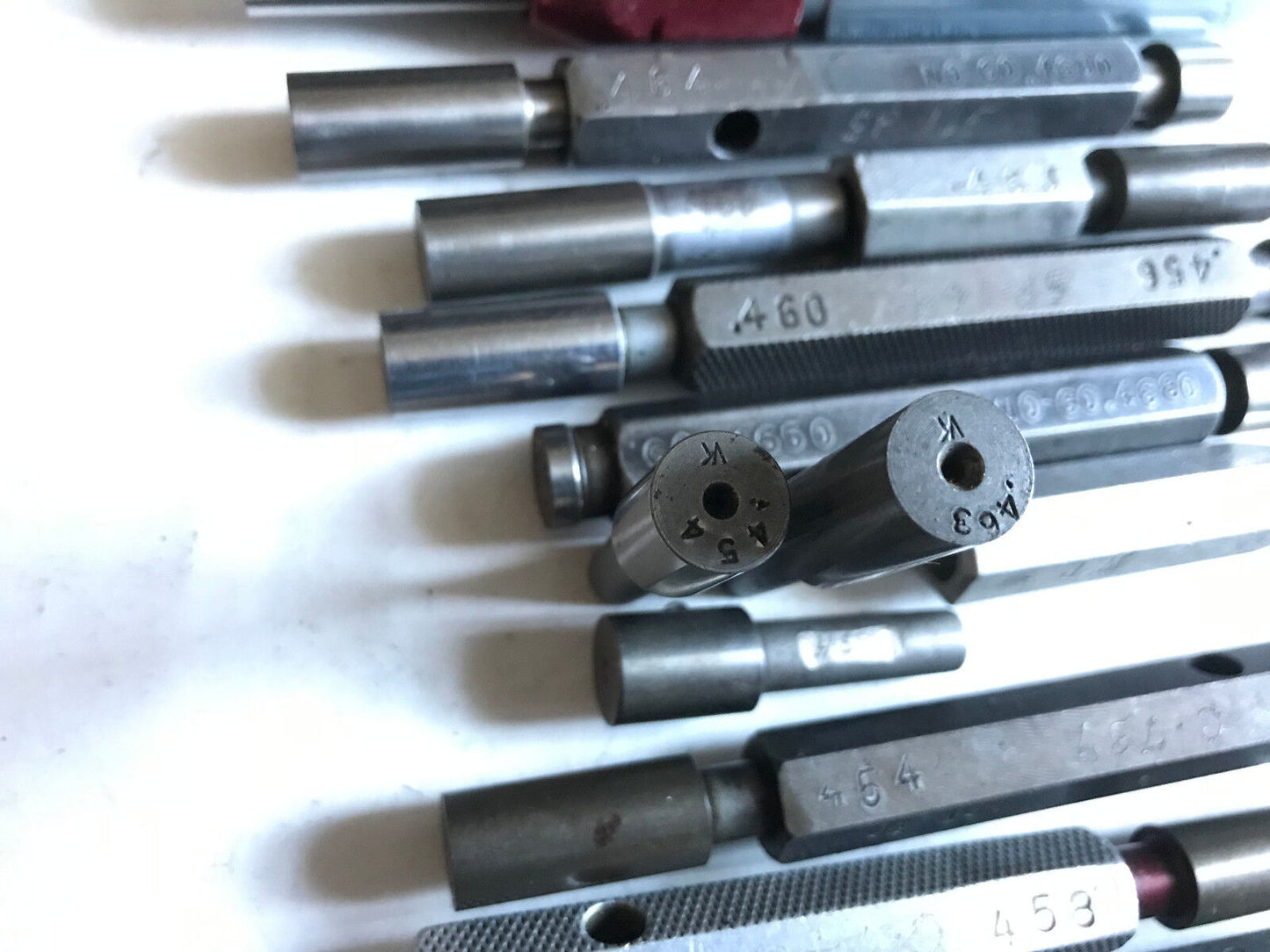 Lot The Pipe Machinery Go No Go Plug Gage .458,.460,.456,.464,.468,.448,.468,Sa