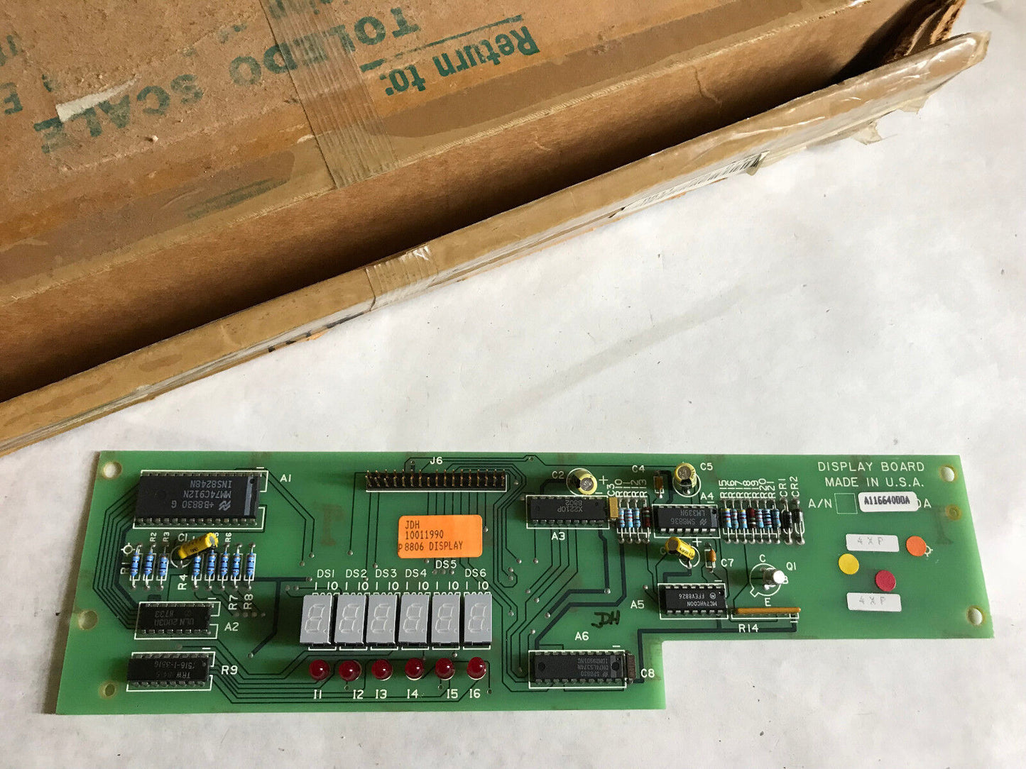 Toledo Scale Jdh 10011990,Ii663900a,A116640ooa Display Board 11663900A P8806,Eo