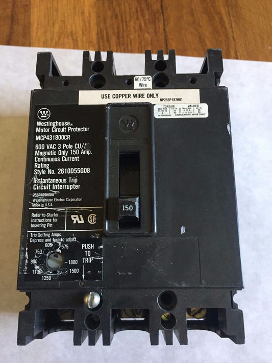 Westinghouse Mcp431800cr,2610D55g08 Motor Circuit Break Protector,150 Amp,Bm