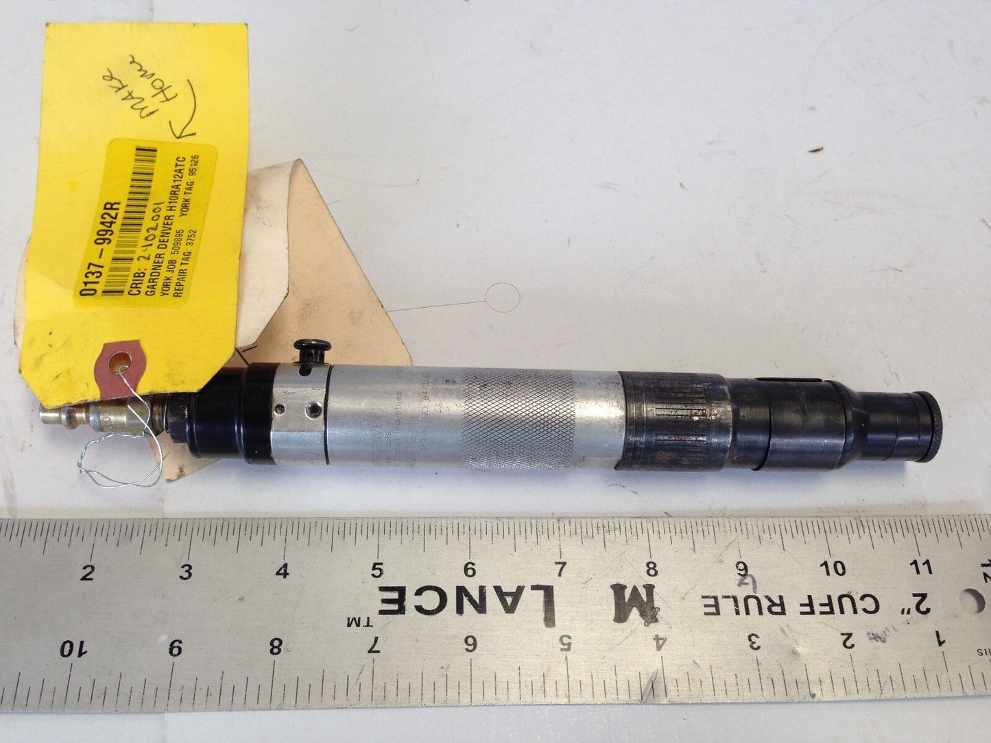 Gardner-Denver H10ra 12 A Tc Pneumatic Push-To-Start Screwdriver,1200 Rpm,Fi