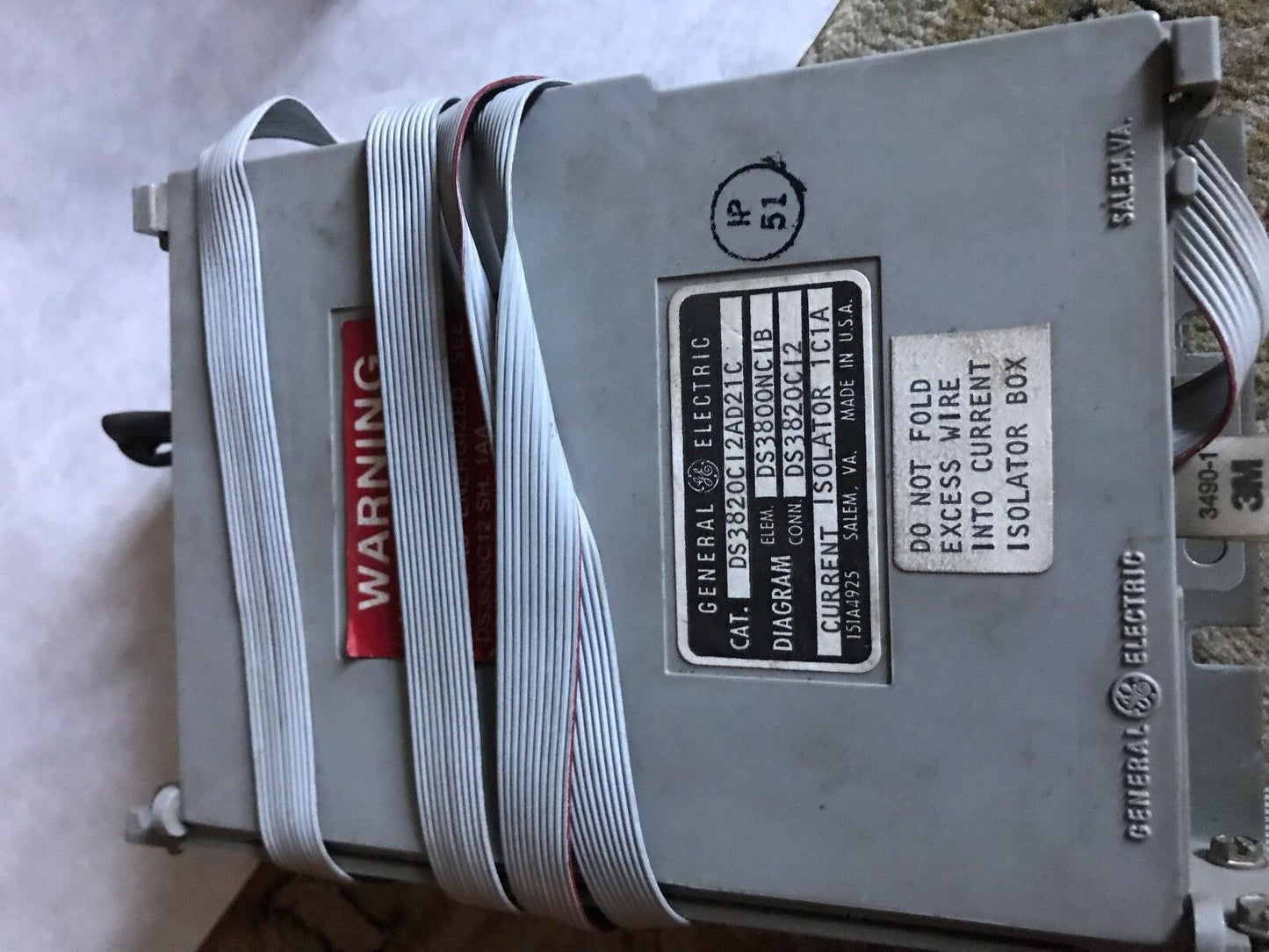 G.E. Ds3820ci2ad21c,General Electric Ds3820c12ad21c Current Isolator Box,Tn