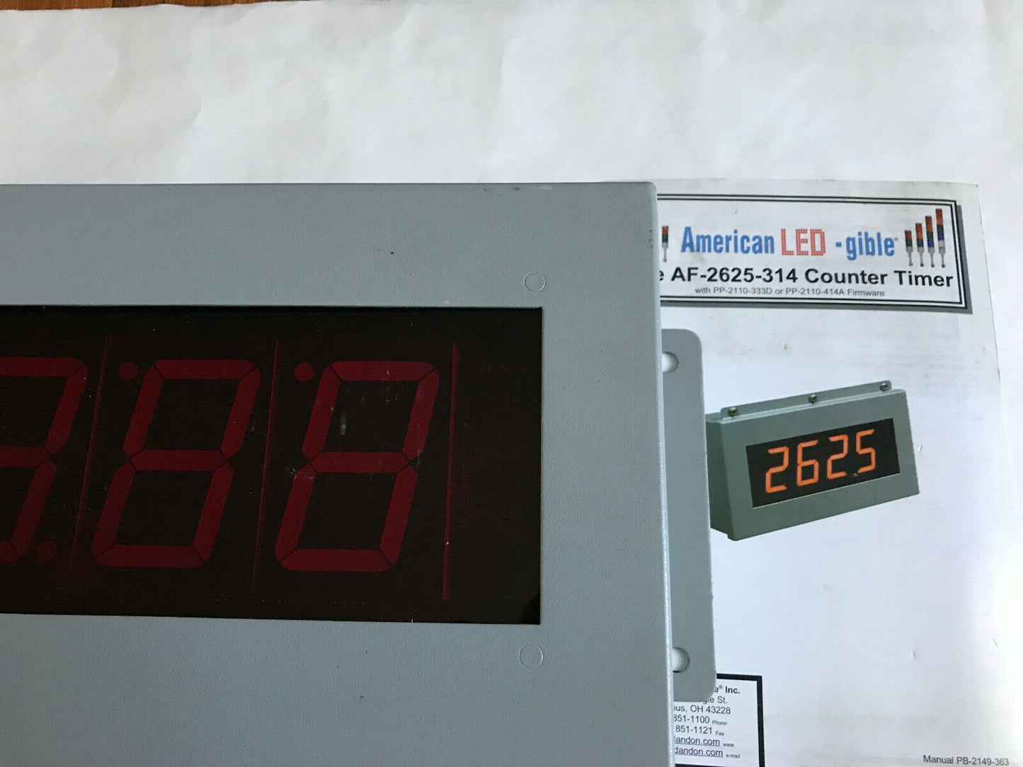 New American Led-Gible Af-2625-314 Counter Timer,Ad-2438-030,Ab-2439-030,Sb