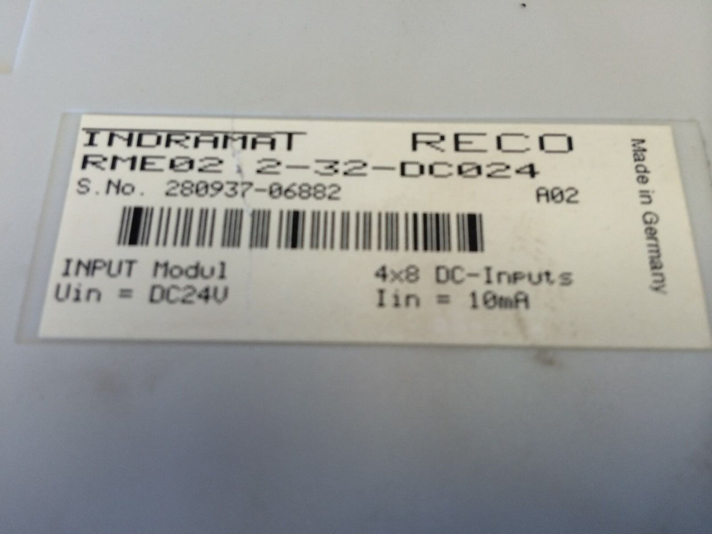 Indramat Reco Interbus 24Vdc Input Module Rme02.2-32-Dc024,Fg