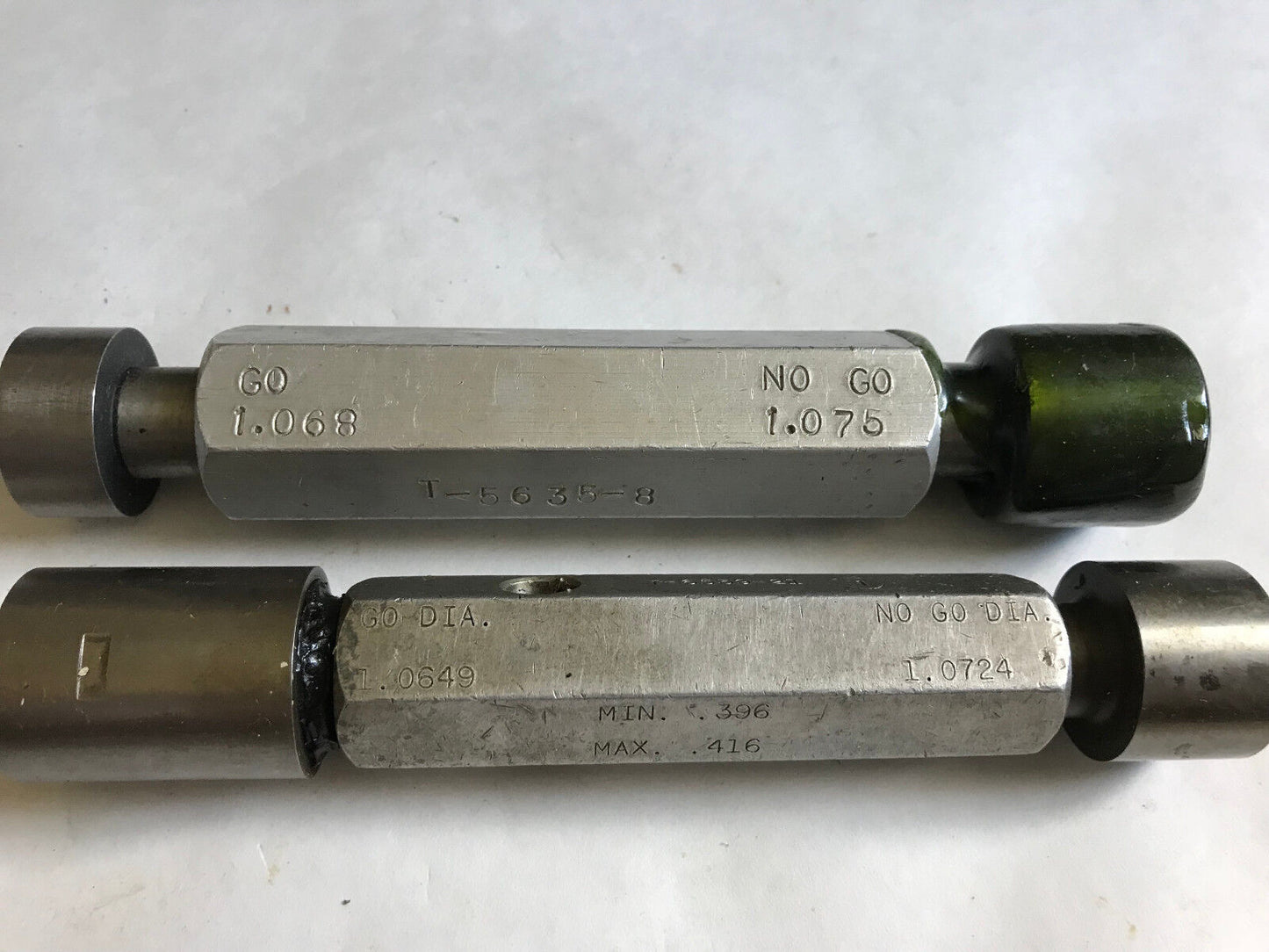 Lot The Pipe Machinery Go No Go Plug Gage 1.068 1.075 1.0649 1.0724,Ac