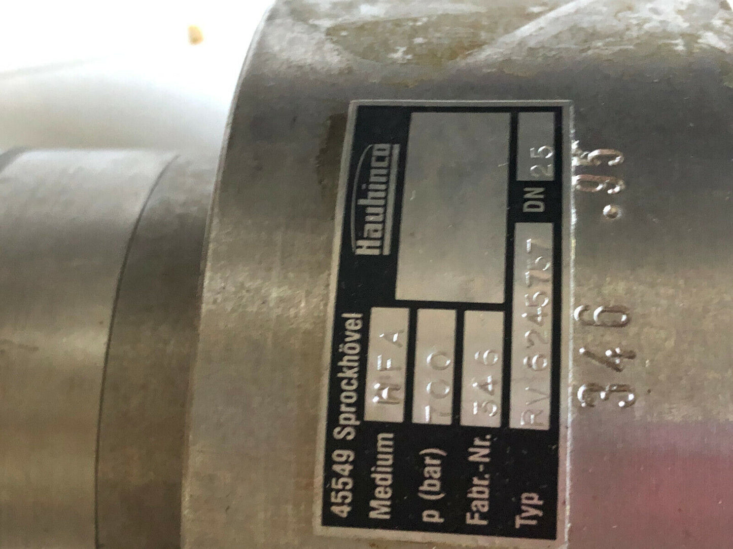 New Hauhinco Rv6245757 Medium Hfa Hydraulic Check Valve, 700-Bar,Fl,Tc,Te