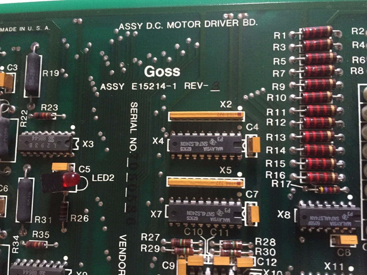 Rockwell E15214-1 Goss, E15213-2,D.C. Motor Drive Board Dc E152141,Ec,Eb