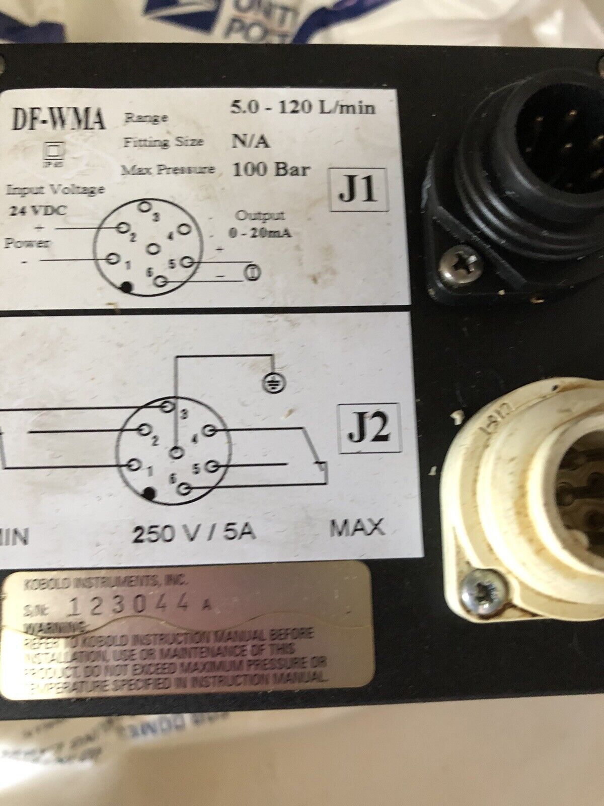 Kobold Df-Wma Paddle Wheel Flow Switch/Monitor,Dl,Di