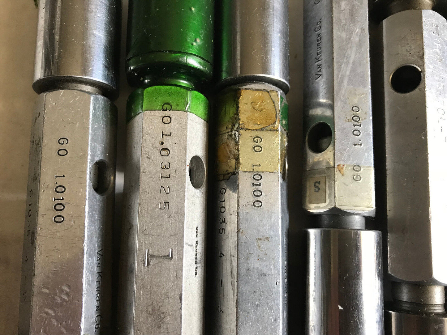 Lot Plug Gage Go Nogo Van Keuren .1.0100,1.0200,1.070,1.080,1.020,1.000,03125,Es