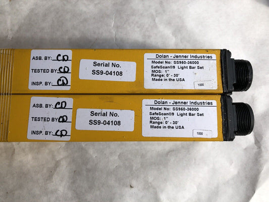 New 1 Set Dolan-Jenner Ss950-36000 Light Curtains, Range 0'-30' Safescan 9,Bd