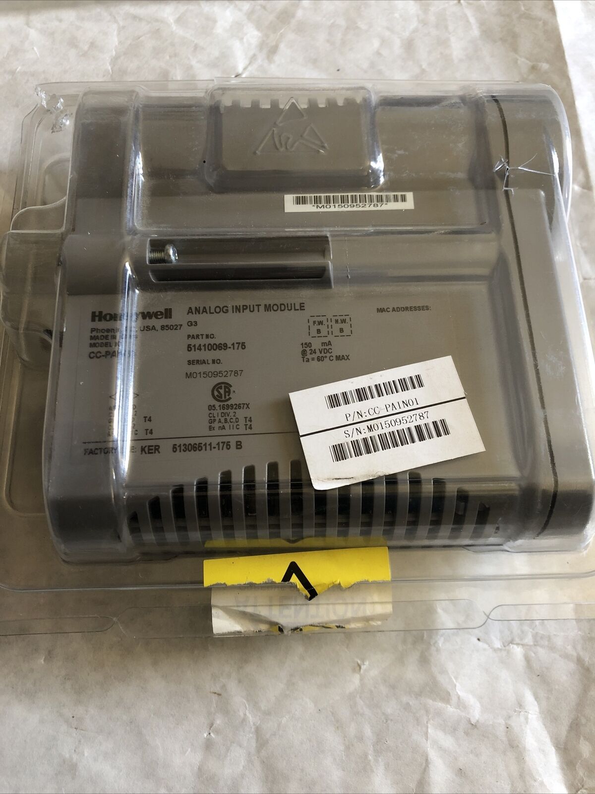 New Honeywell Cc-Pain01 Analog Input Module 51410069-175, Cc-Paino1,De