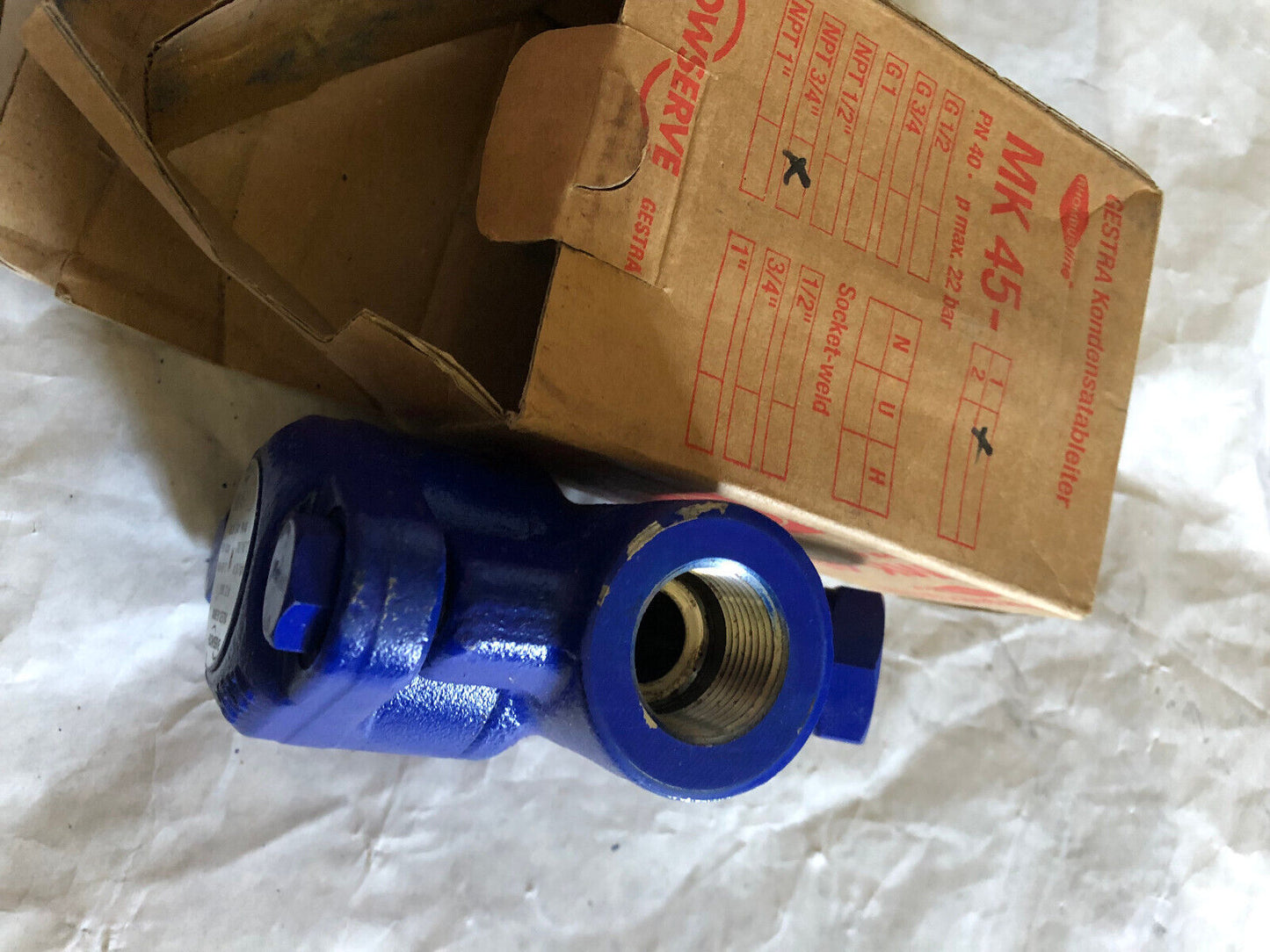 3/4" Flowserve Mk 45-1 Dn 20 3/4" Pn40 Thermostatic Steam Trap,Gestra A105,Aa