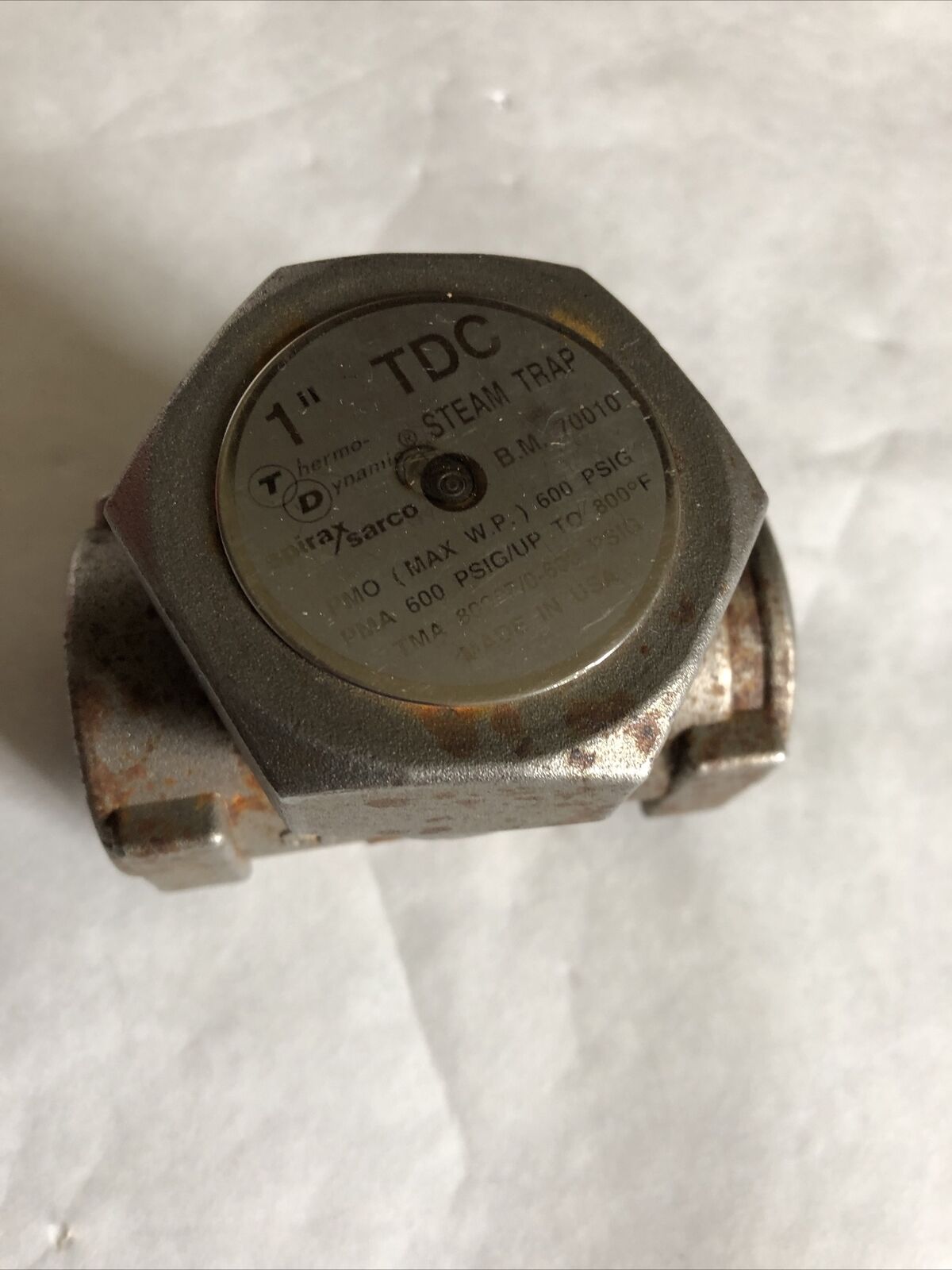 1" Spirax Sarco Tdc Steam Trap Thermo-Dynamic,Spirax Sarco B.M. 70010,1” Tdc,Bt