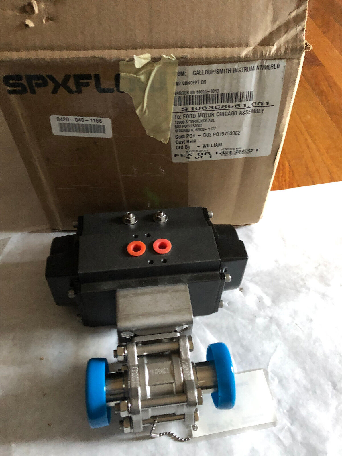 New Spx C-450Sr4 Wbv30000132 Pneumatic Actuated Ball Valve,161208C3,Az