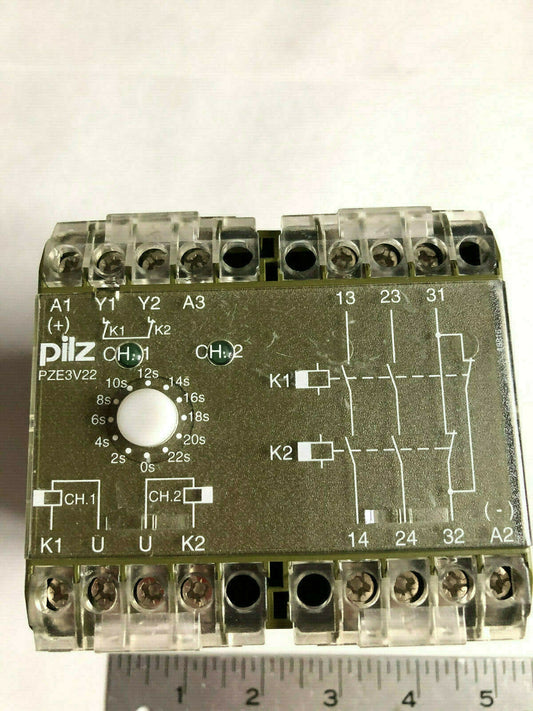 Pilz Pnoz Pze 3 V22,474200 , Pze3v22 24 V Dc Safety Relay,Sj