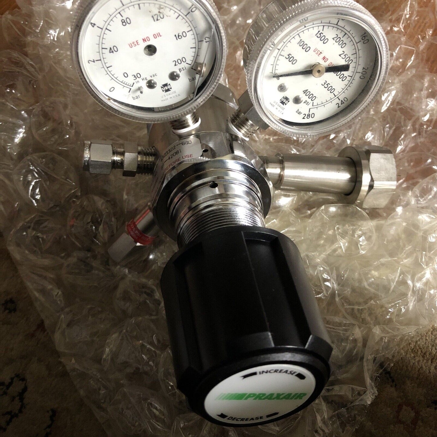 Control Corp 4323322-660 Pneumatic Regulator,3000Psi Max(Gage Damage),Bd