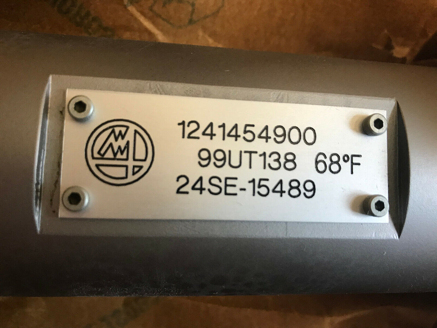 New Marposs 1241454900 Master Calibration Gauge Holder 99Ut257 68, 24Se15489,Eu