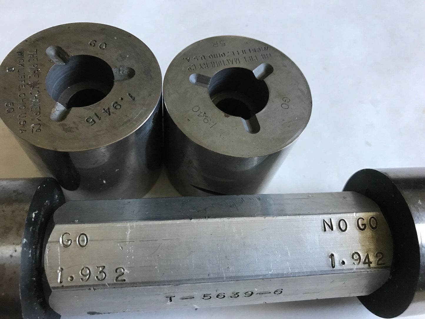 Lot The Pipe Machinery Go No Go Plug Gage 1.932 1.942 1.9415 1.940,Ac