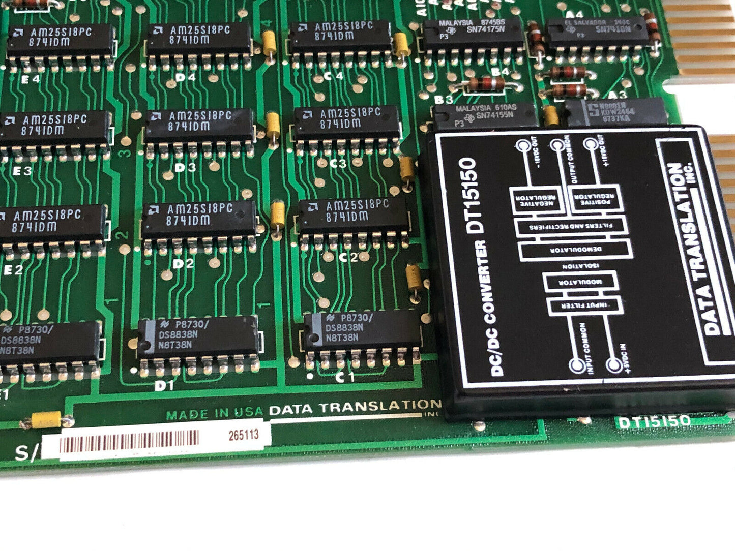 Data Translation Dt15150,Epo43  Pc Board Dt-15150,Cf