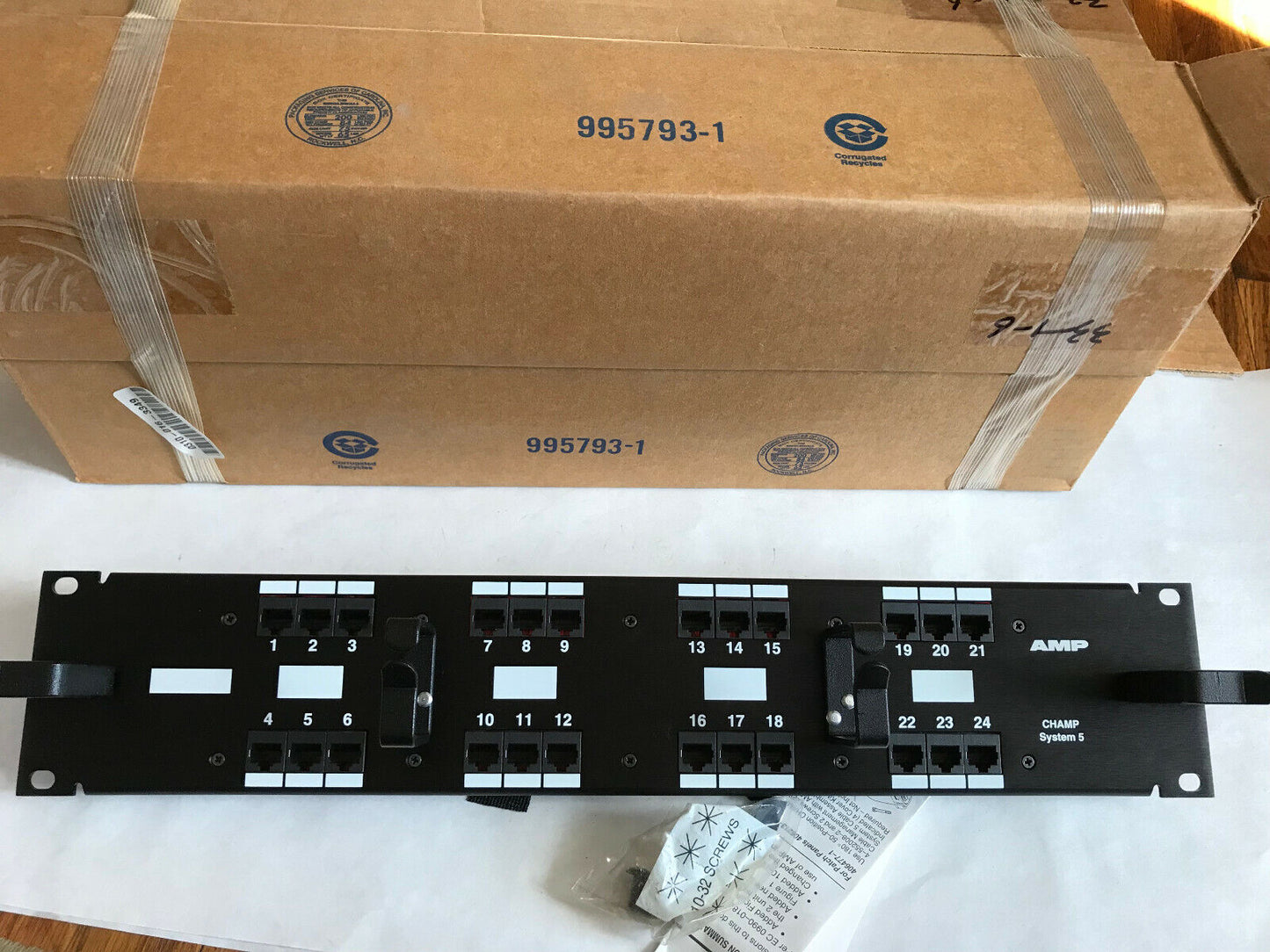 Amp 569537-1,569535-1,569536-1 System Patch Panel,Champ System 5 Amp T568b,Sm
